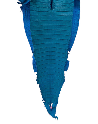 29 cm Grade 2/3 Ultramarine Matte Farm-Raised American Alligator Leather - Tag: FL21-0024077