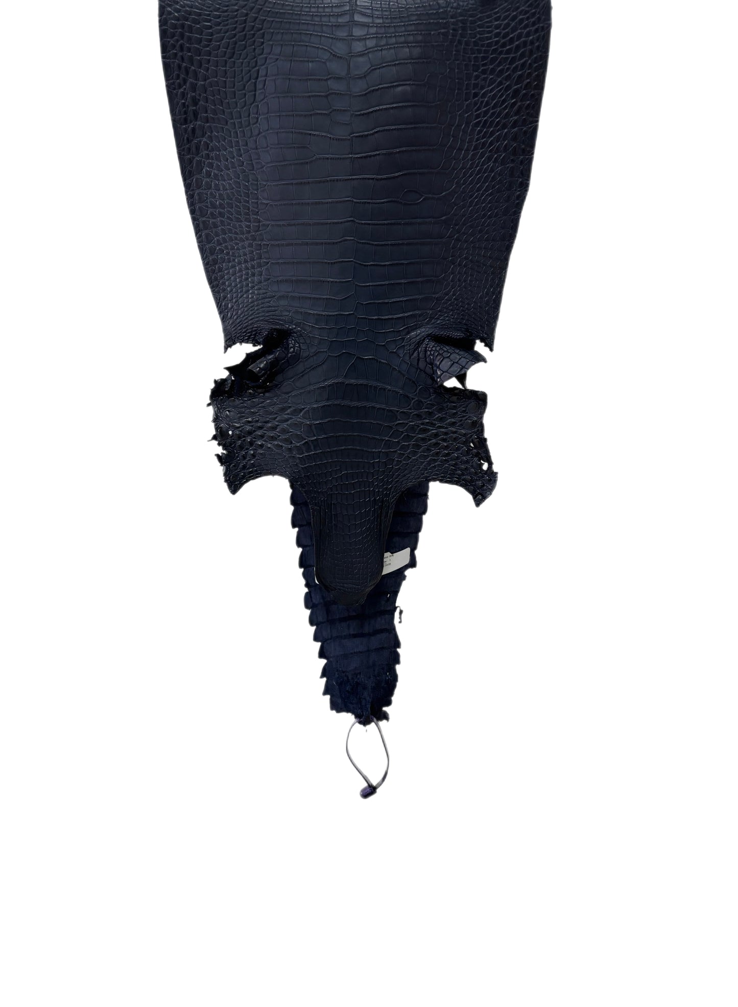 28 cm Grade 1 Navy Blue Matte Farm-Raised American Alligator Leather - Tag: FL21-0024989
