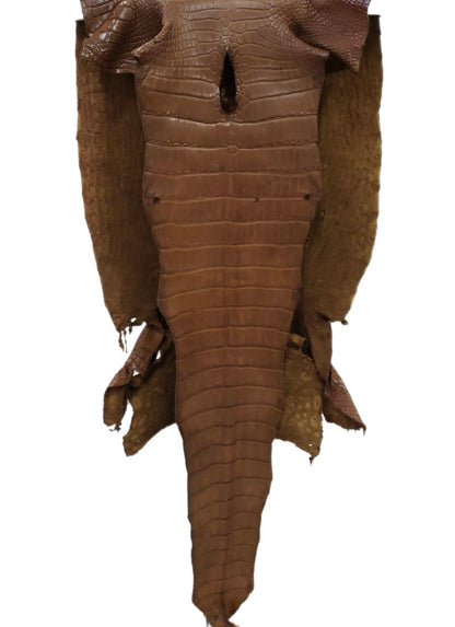 43 cm Grade 3/4 Kango Tabac Matte Wild American Alligator Leather - Tag: LA23-0013903