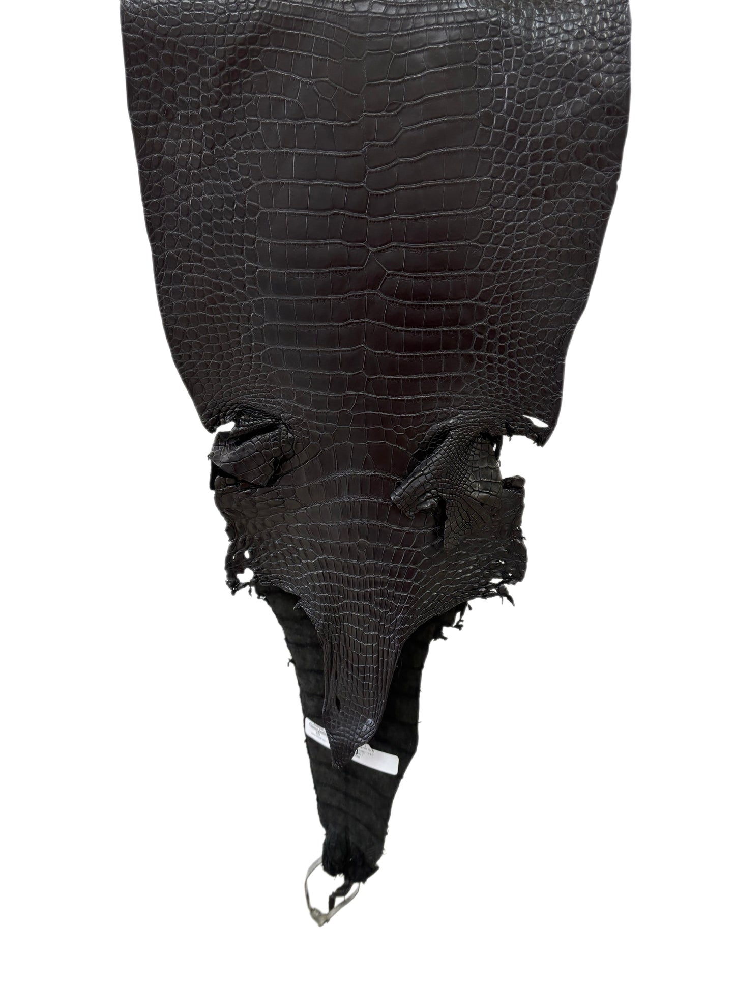 32 cm Grade 1/2 Black Matte Farm-Raised American Alligator Leather - Tag: LA23-0531747