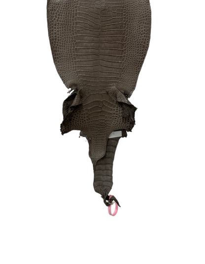 26 cm Grade 2/3 Etain Matte Farm-Raised American Alligator Leather - Tag: LA24-0228847