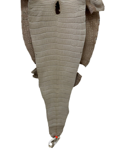 34 cm Grade 1/2 Stormy Matte Farm-Raised American Alligator Leather - Tag: LA23-0531907