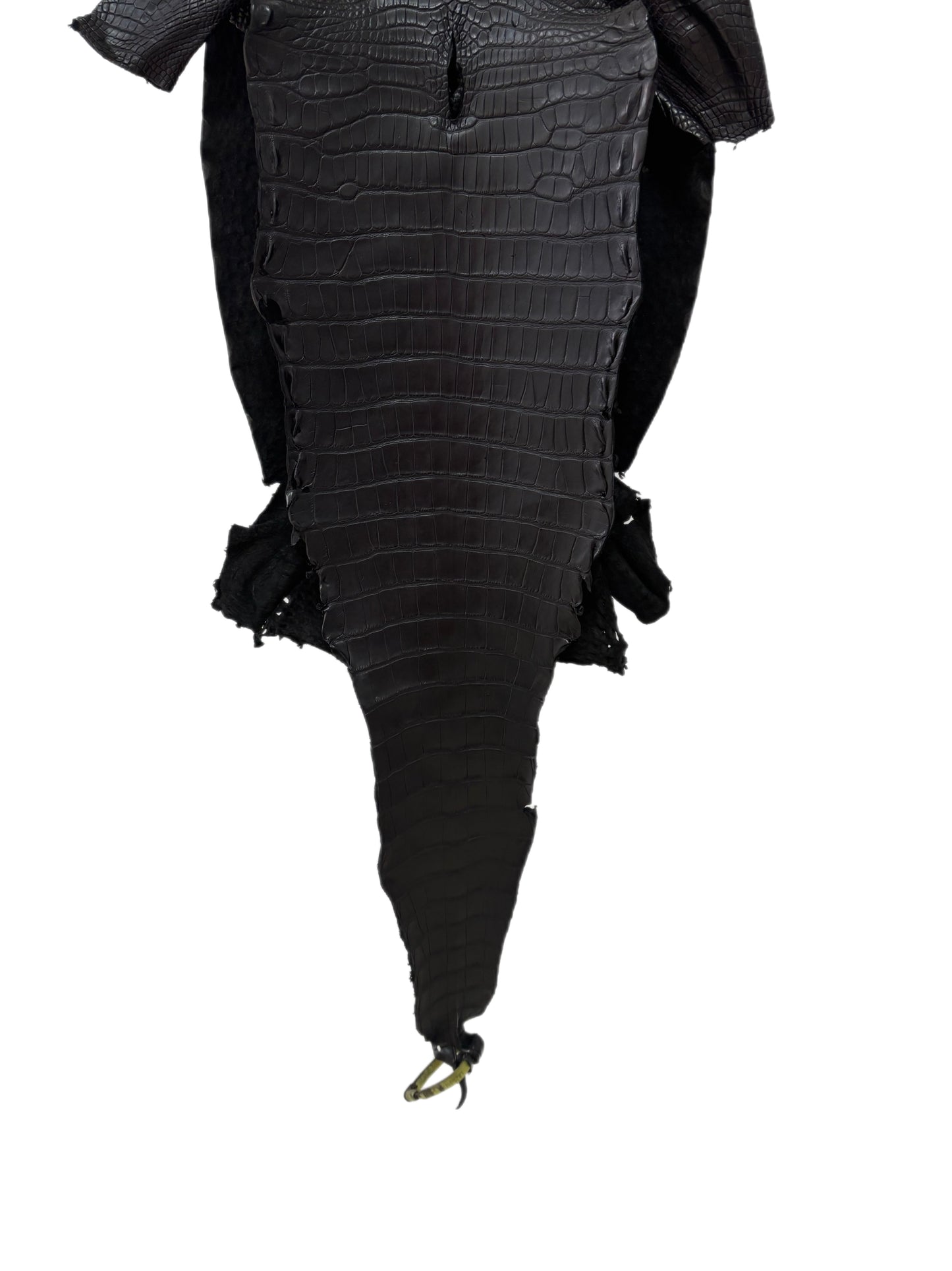 34 cm Grade 2/3 Black Matte Farm-Raised American Alligator Leather - Tag: LA25-0311104