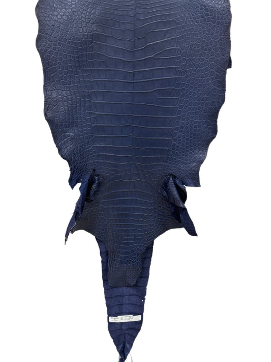 41 cm Grade 1 Navy Blue Desert Wild American Alligator Leather - Tag: LA18-0037616