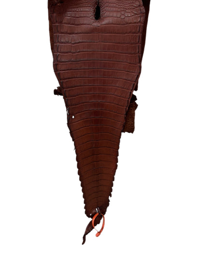 25 cm Grade 3/4 Italian Gold Matte Farm-Raised American Alligator Leather - Tag: FL21-0024627