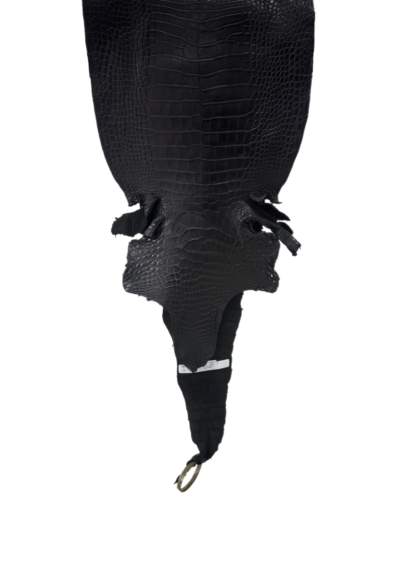 33 cm Grade 1/2 Black Matte Farm-Raised American Alligator Leather - Tag: LA25-0311088
