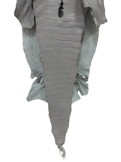 41 cm Grade 2/3 Glacier Matte Wild American Alligator Leather - Tag: LA23-0029496