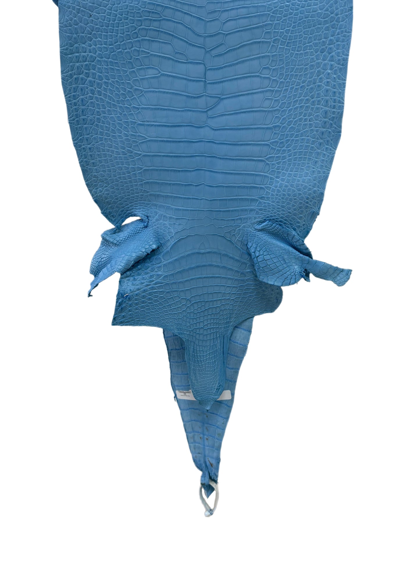 36 cm Grade 1/2 Sky Blue Matte Farm-Raised American Alligator Leather - Tag: LA17-0274521