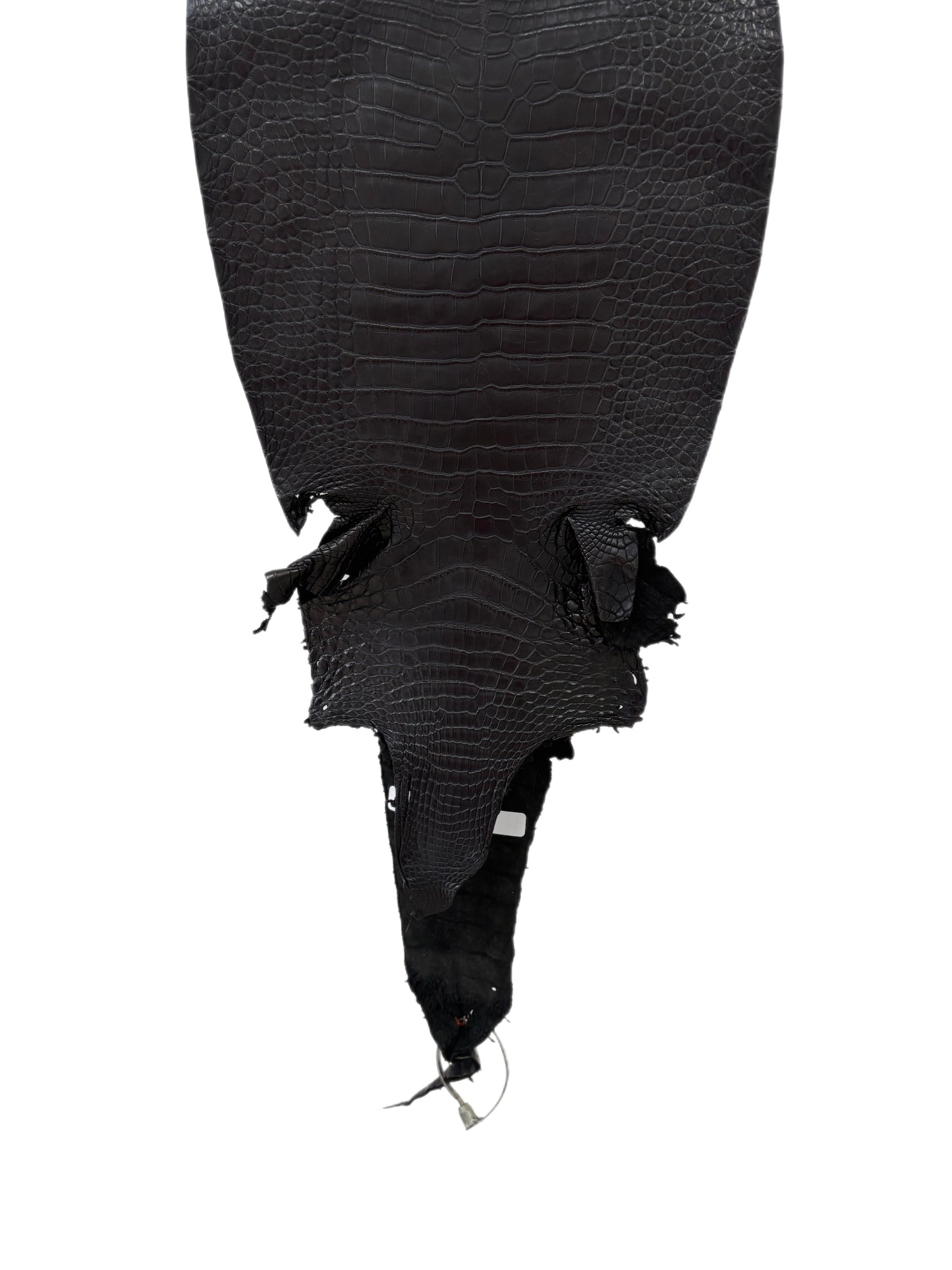 29 cm Grade 2/3 Black Matte Farm-Raised American Alligator Leather - Tag: LA23-0531048