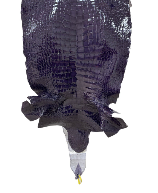 42 cm Grade 2/3 Viola Glazed Wild American Alligator Leather - Tag: LA22-0016758