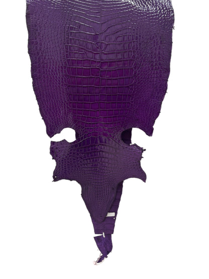 44 cm Grade 2/3 Violet Millennium Wild American Alligator Leather - Tag: LA17-0016301