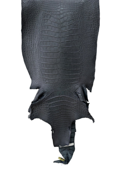 44 cm Grade 3/4 Blue Jean Matte Wild American Alligator Leather - Tag: LA25-0020841