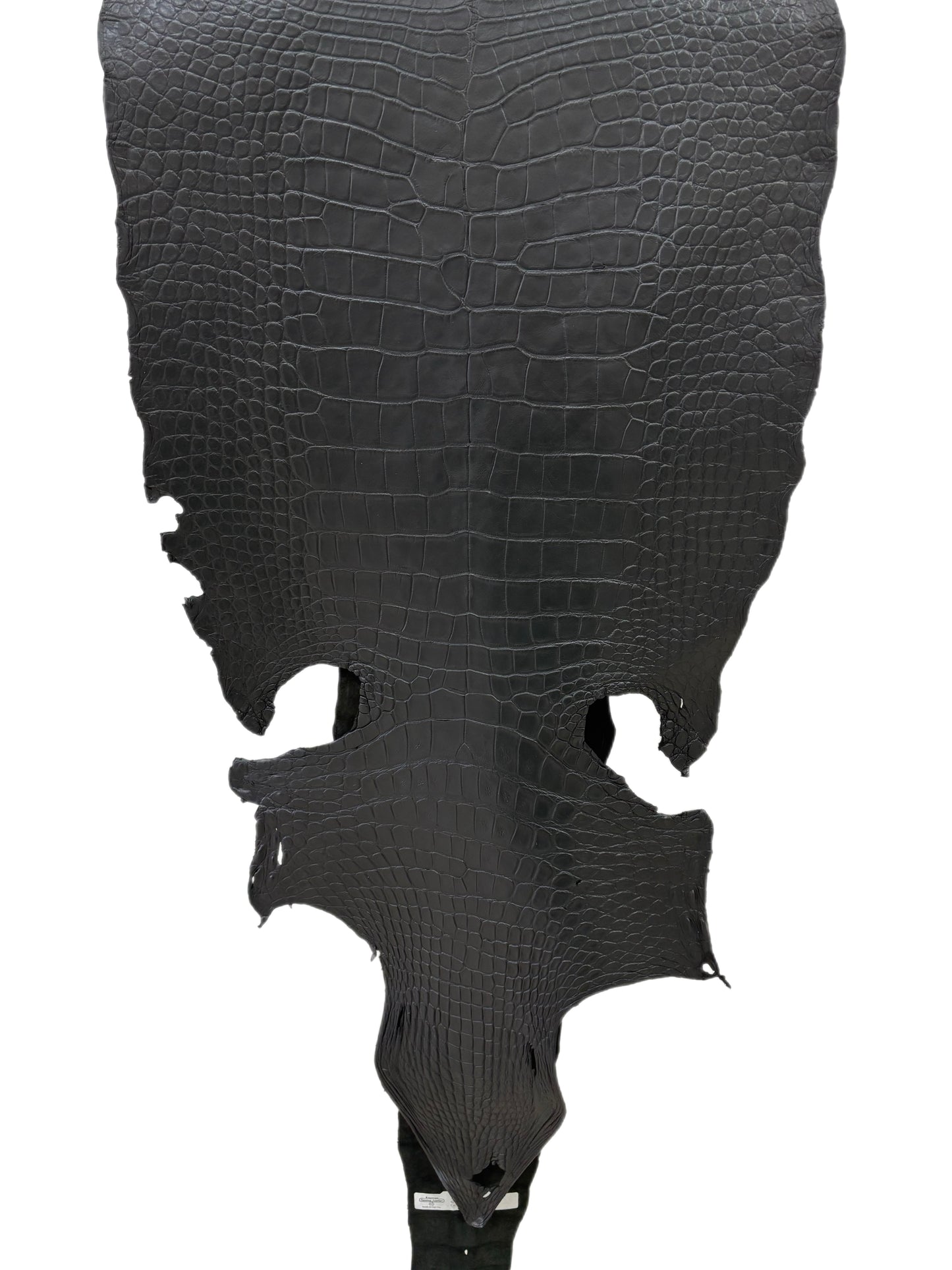 48 cm Grade 2/3 Black Matte Wild American Alligator Leather - Tag: LA22-0021489