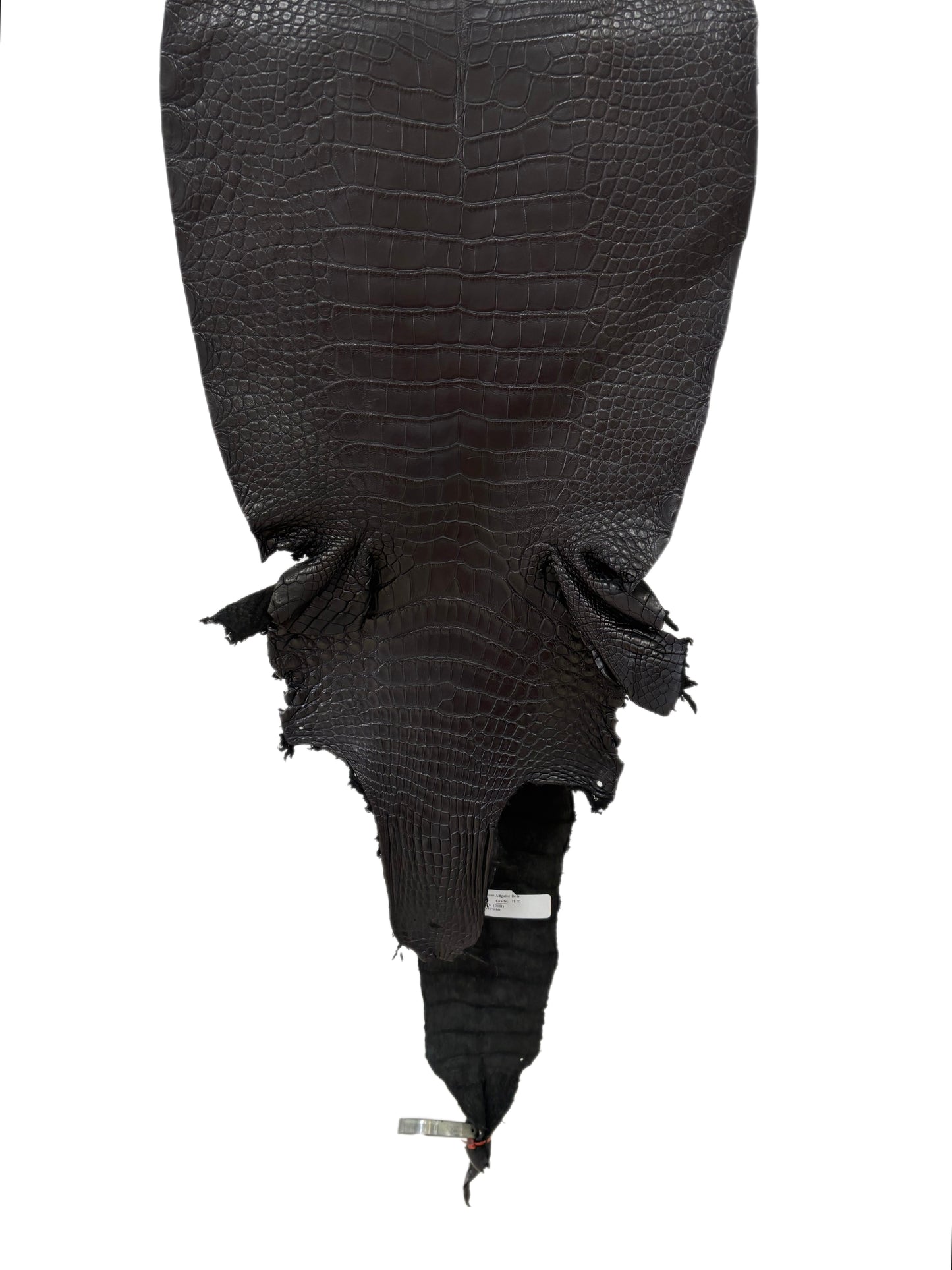30 cm Grade 2/3 Black Matte Farm-Raised American Alligator Leather - Tag: LA23-0531661