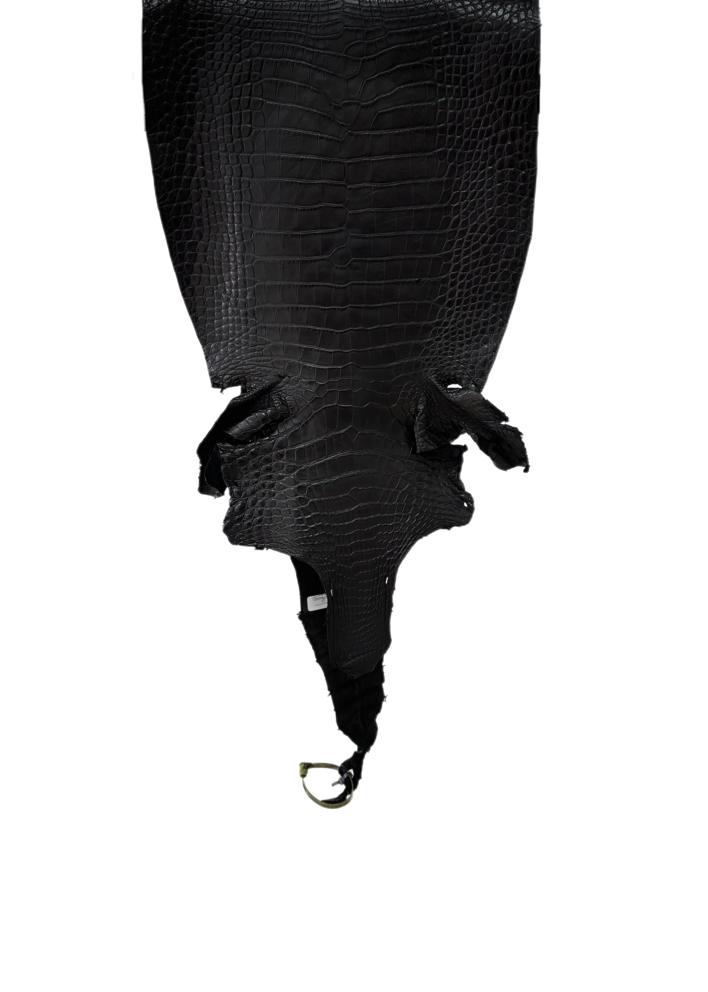 34 cm Grade 2/3 Black Matte Farm-Raised American Alligator Leather - Tag: LA25-0311124