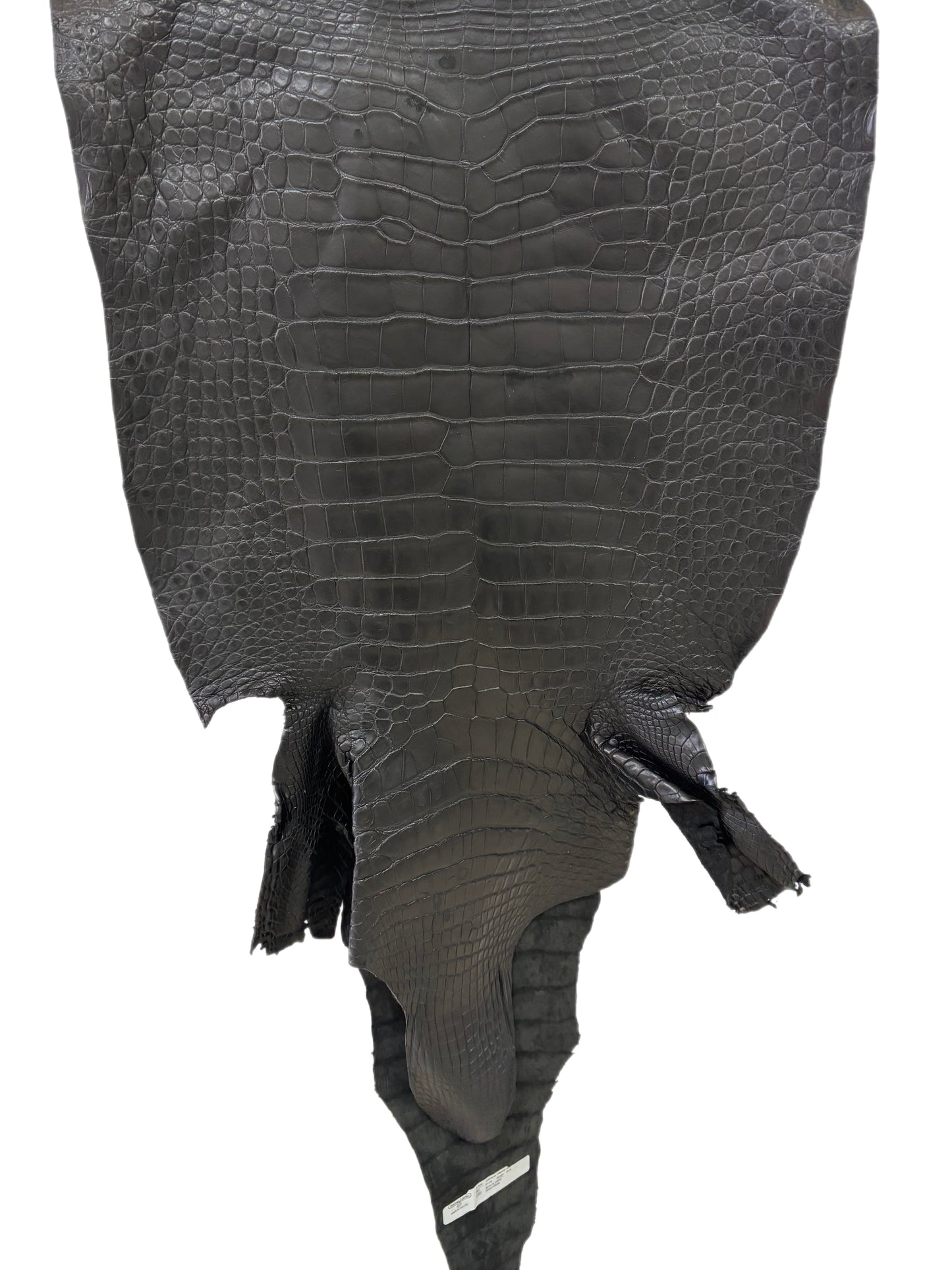47 cm Grade 4/5 Black Matte Wild American Alligator Leather - Tag: LA24-0035945