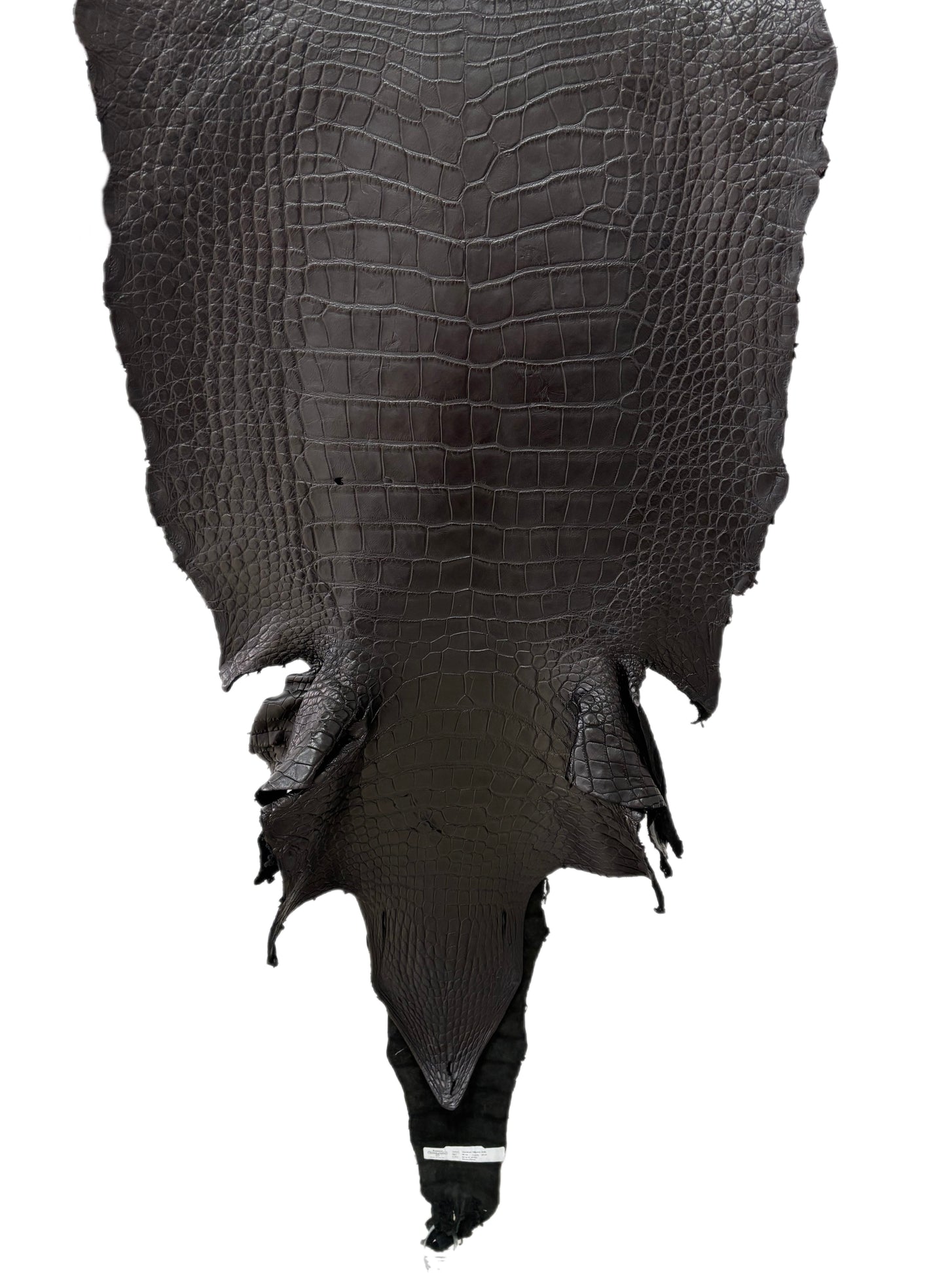 55 cm Grade 3/4 Black Matte Wild American Alligator Leather - Tag: LA23-0024470