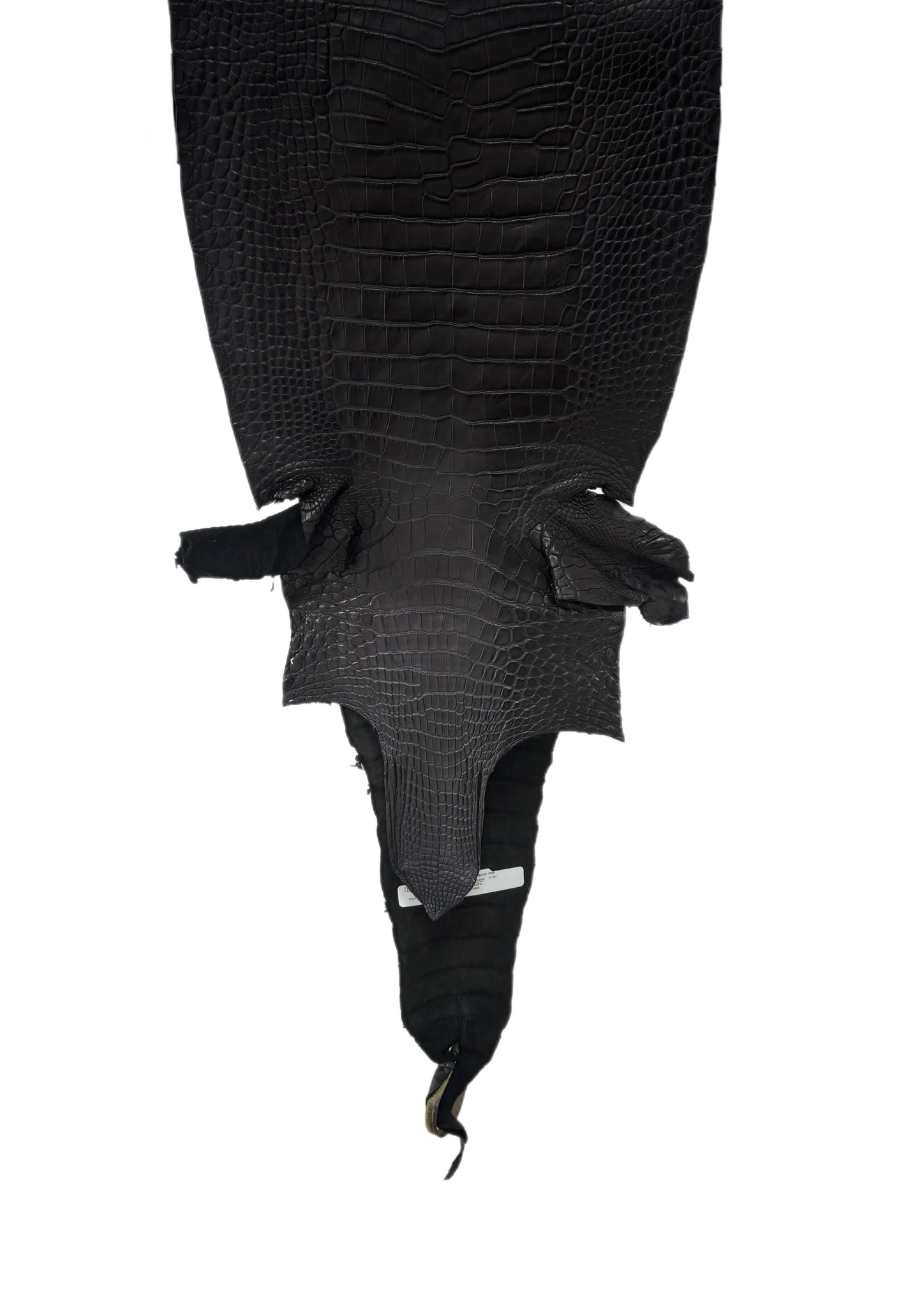 33 cm Grade 2/3 Black Matte Farm-Raised American Alligator Leather - Tag: LA25-0316154