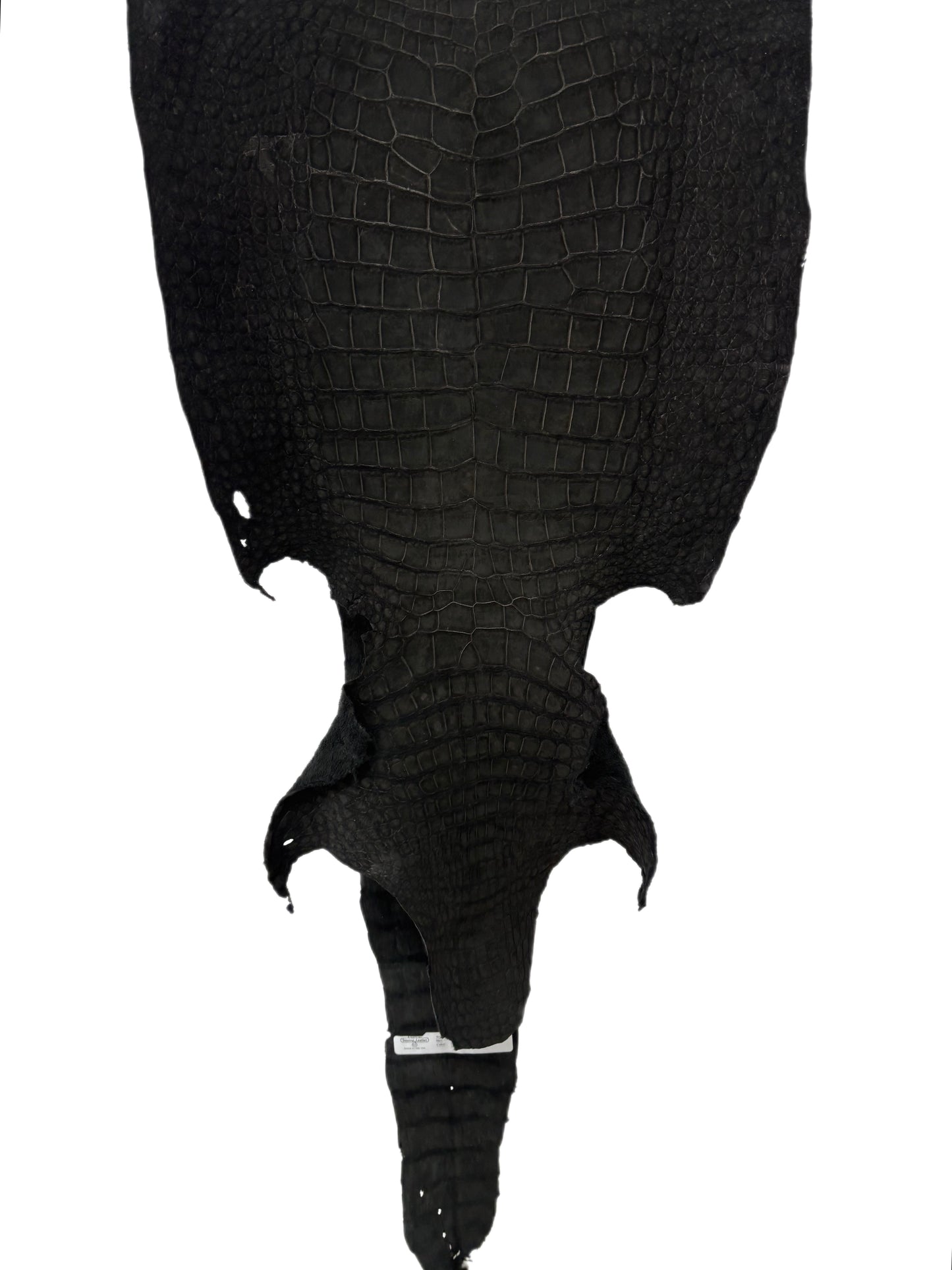 41 cm Grade 4/5 Black Nubuck Wild American Alligator Leather - Tag: LA23-0006904