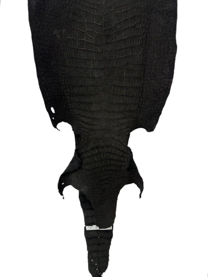 41 cm Grade 4/5 Black Nubuck Wild American Alligator Leather - Tag: LA23-0006904