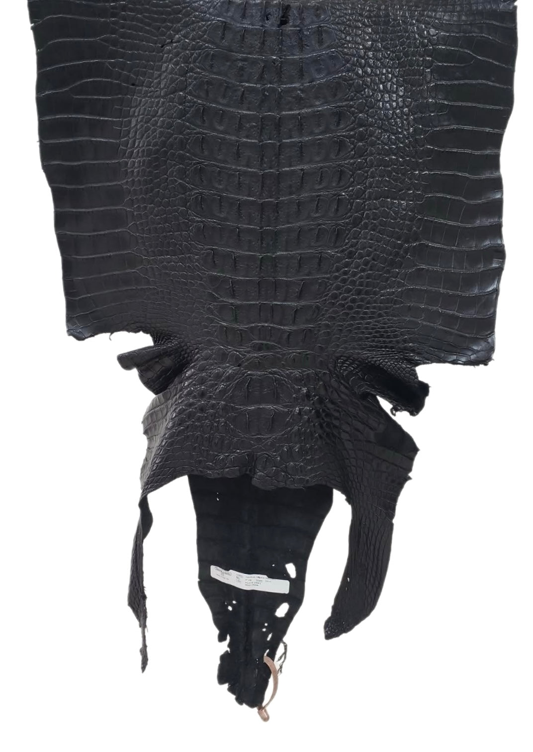 47 cm Grade 3/4 Black Matte American Alligator Hornback Leather - Tag: FL14-0007684