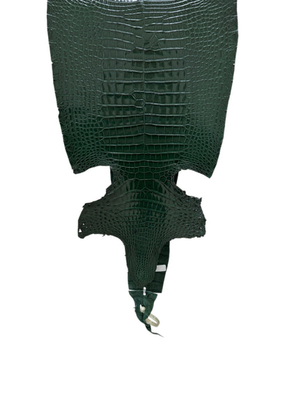 32 cm Grade 2/3 Forest Green Millennium Farm-Raised American Alligator Leather - Tag: FL17-0035806