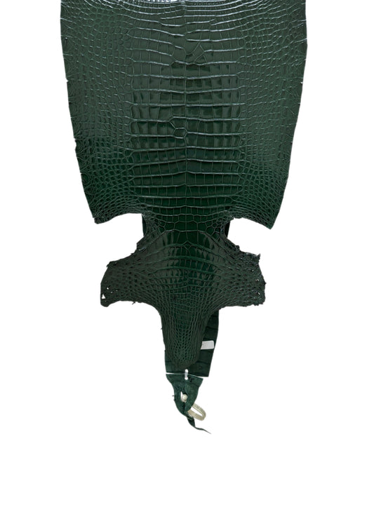 32 cm Grade 2/3 Forest Green Millennium Farm-Raised American Alligator Leather - Tag: FL17-0035806