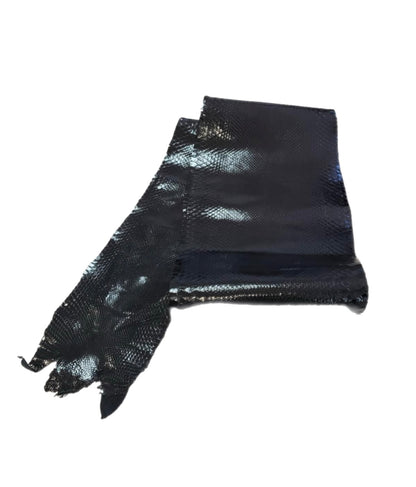 1.8 M Black Glazed Front Cut Python Leather