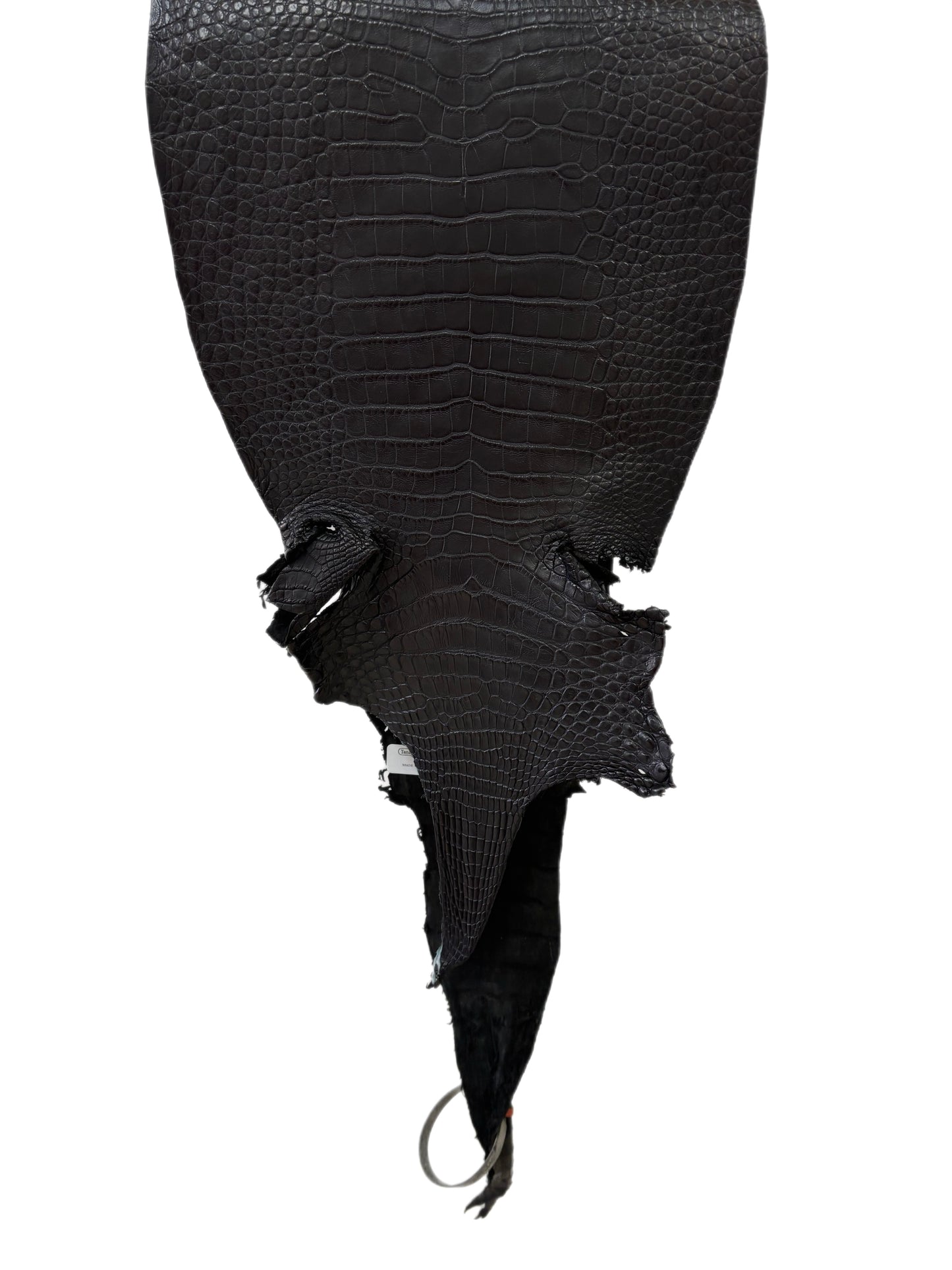 27 cm Grade 2/3 Black Matte Farm-Raised American Alligator Leather - Tag: LA23-0531440