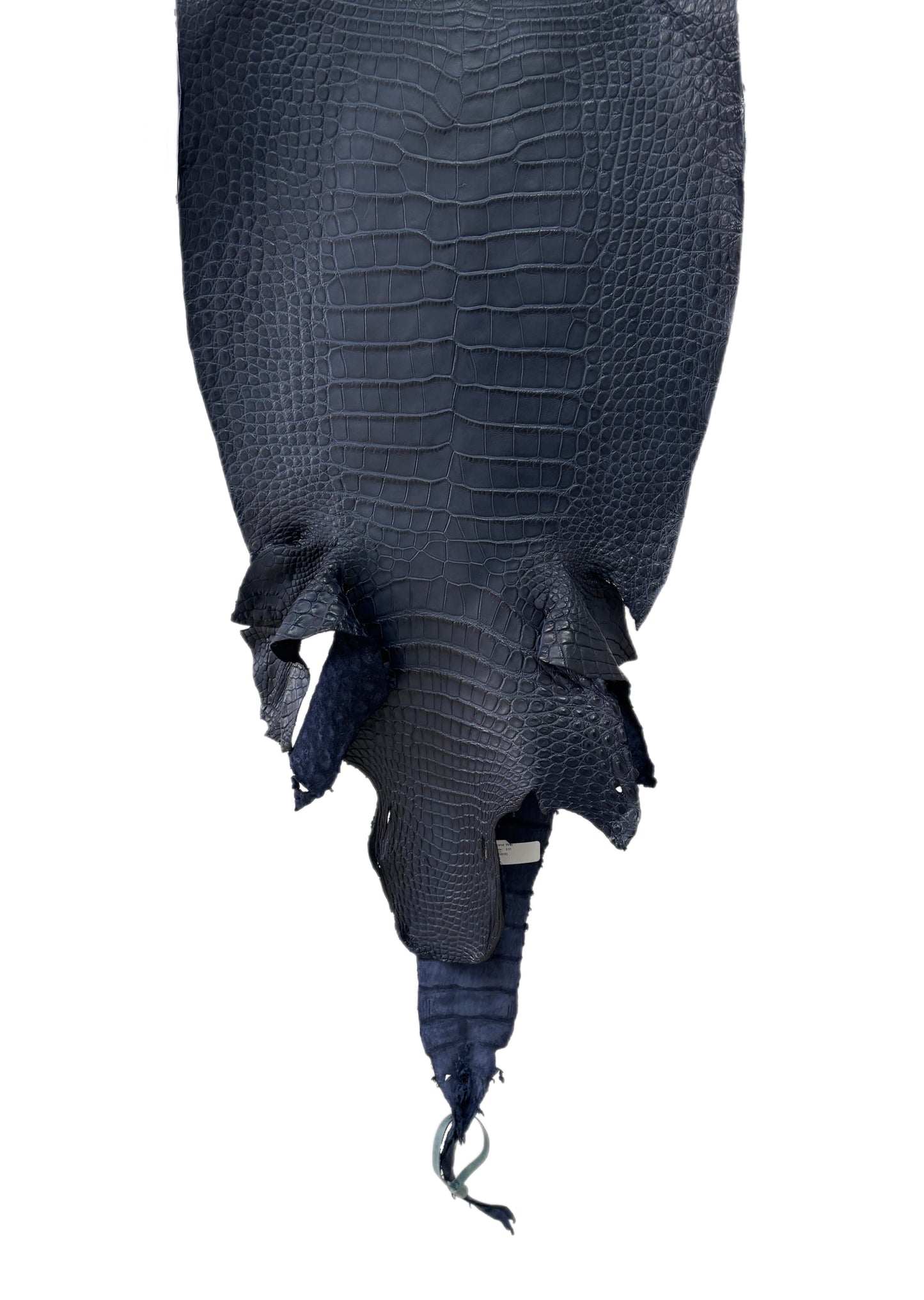 37 cm Grade 1/2 Navy Blue Matte Wild American Alligator Leather - Tag: LA16-0054176