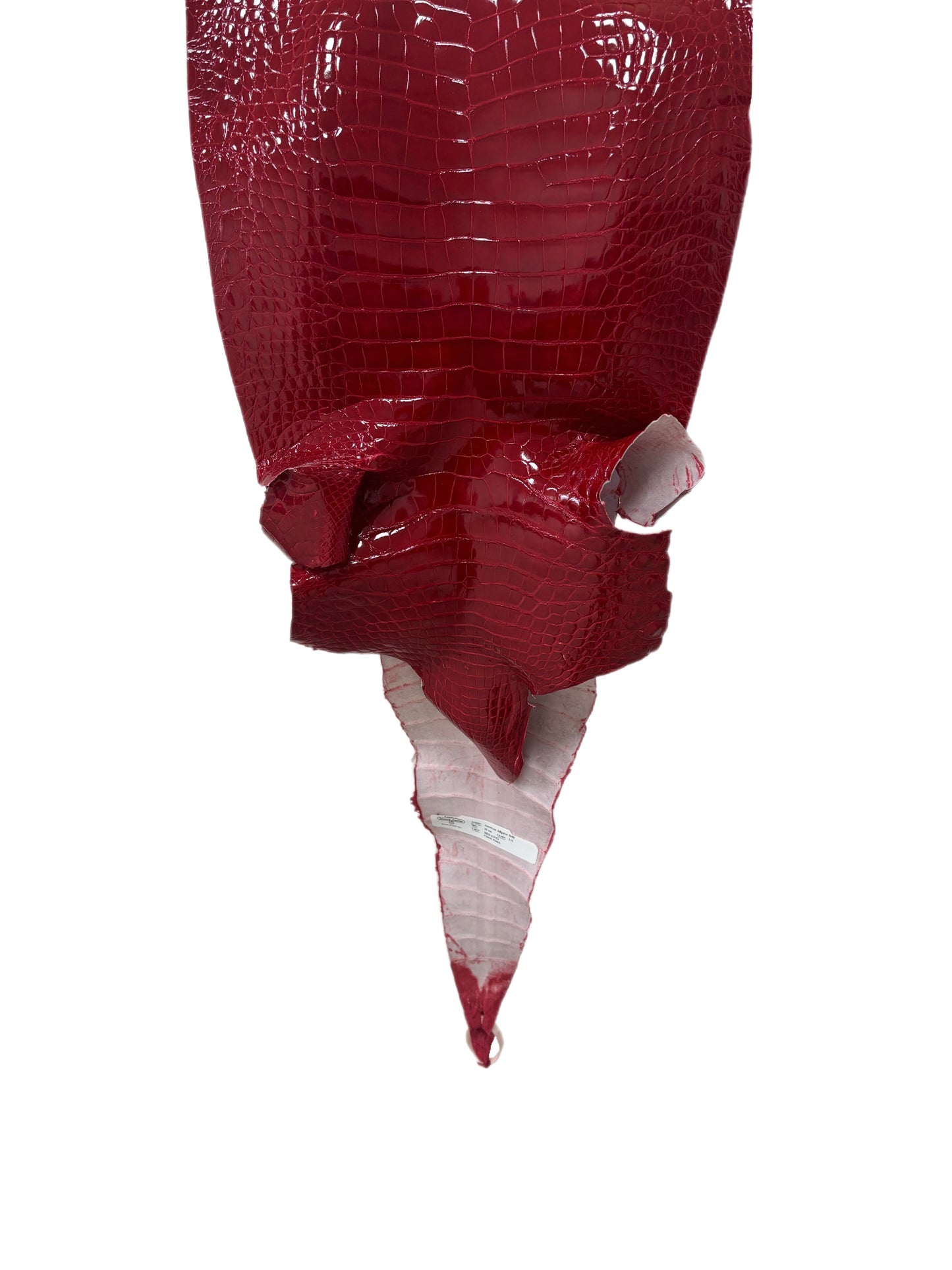 33 cm Grade 1/2 Red Classic Farm-Raised American Alligator Leather - Tag: FL17-0036593