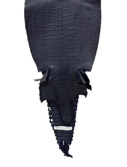 32 cm Grade 2/3 Navy Blue Desert Farm American Alligator Leather - Tag: FL17-0052779