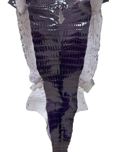 42 cm Grade 2/3 Viola Glazed Wild American Alligator Leather - Tag: LA22-0016758