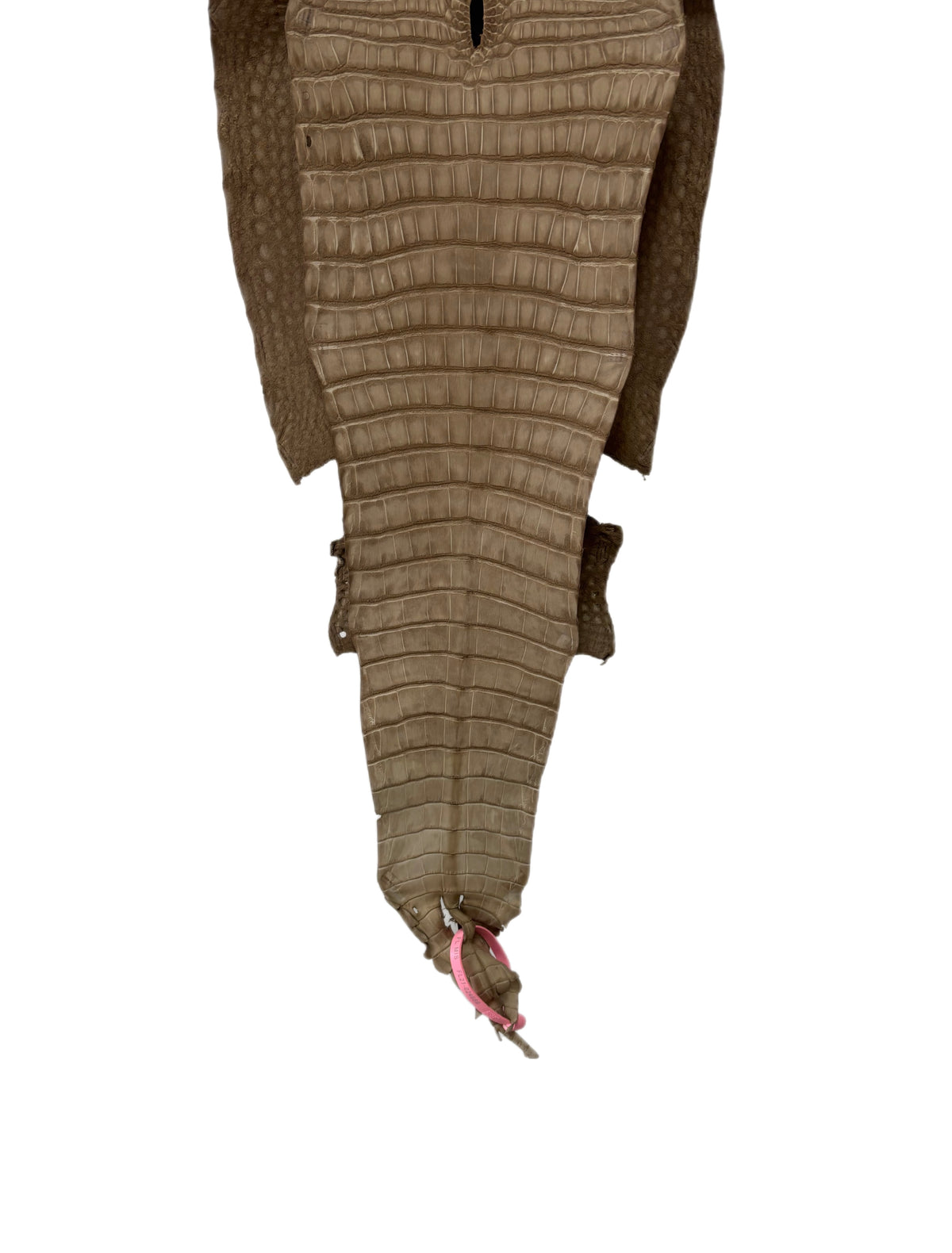 New Color and Finish! 26 cm Grade 1/2 Stormy Nubuck Farm-Raised American Alligator Leather - Tag: FL21-0024889