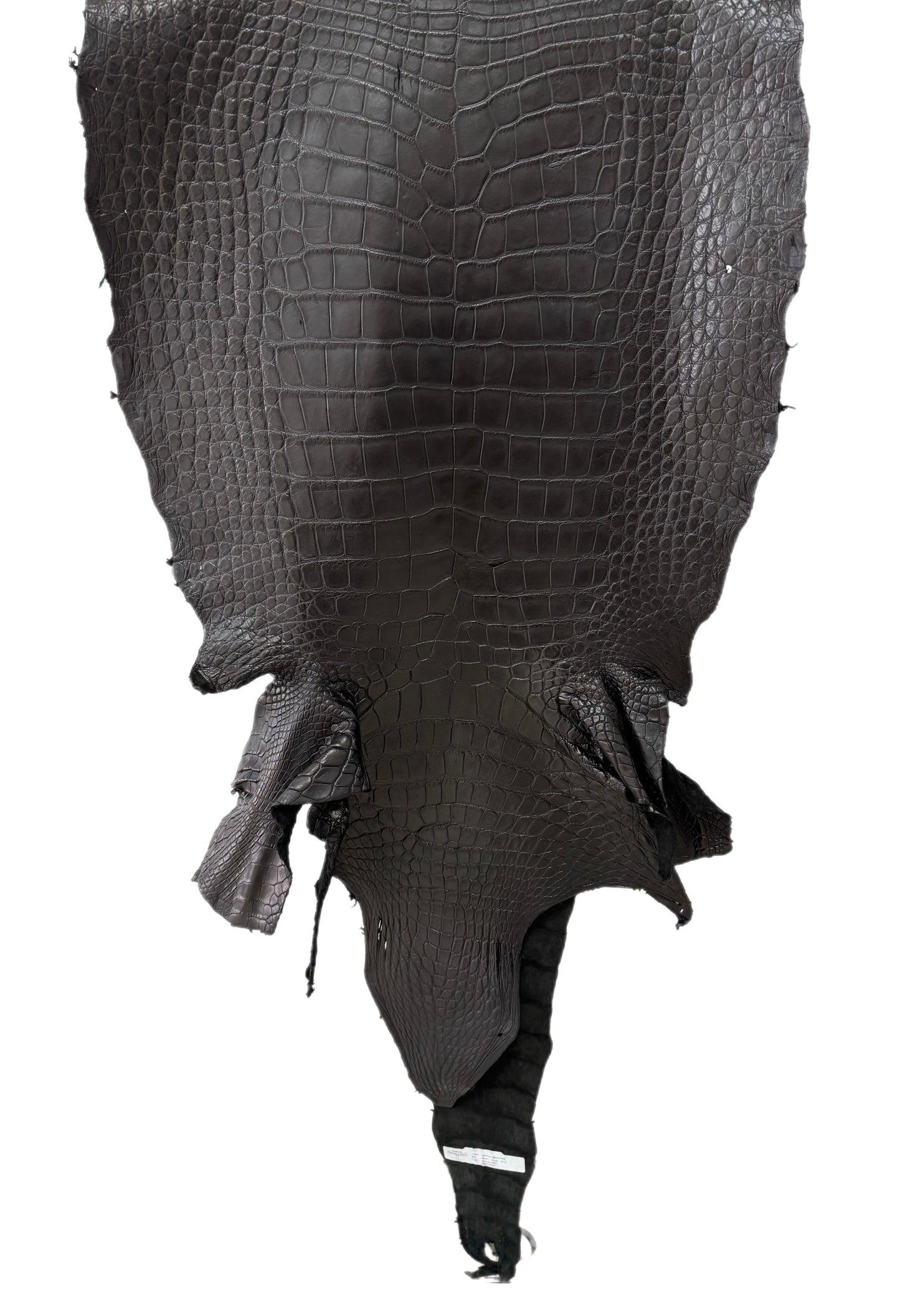 58 cm Grade 3/4 Black Matte Wild American Alligator Leather - Tag: LA23-0003134