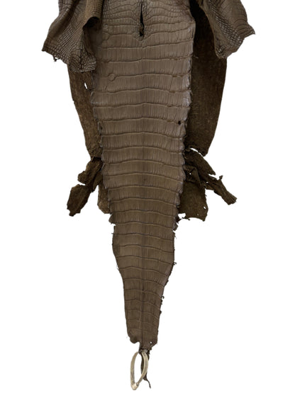 28 cm Grade 3/4 Mink Matte Wild American Alligator Leather - Tag: LA23-0047011