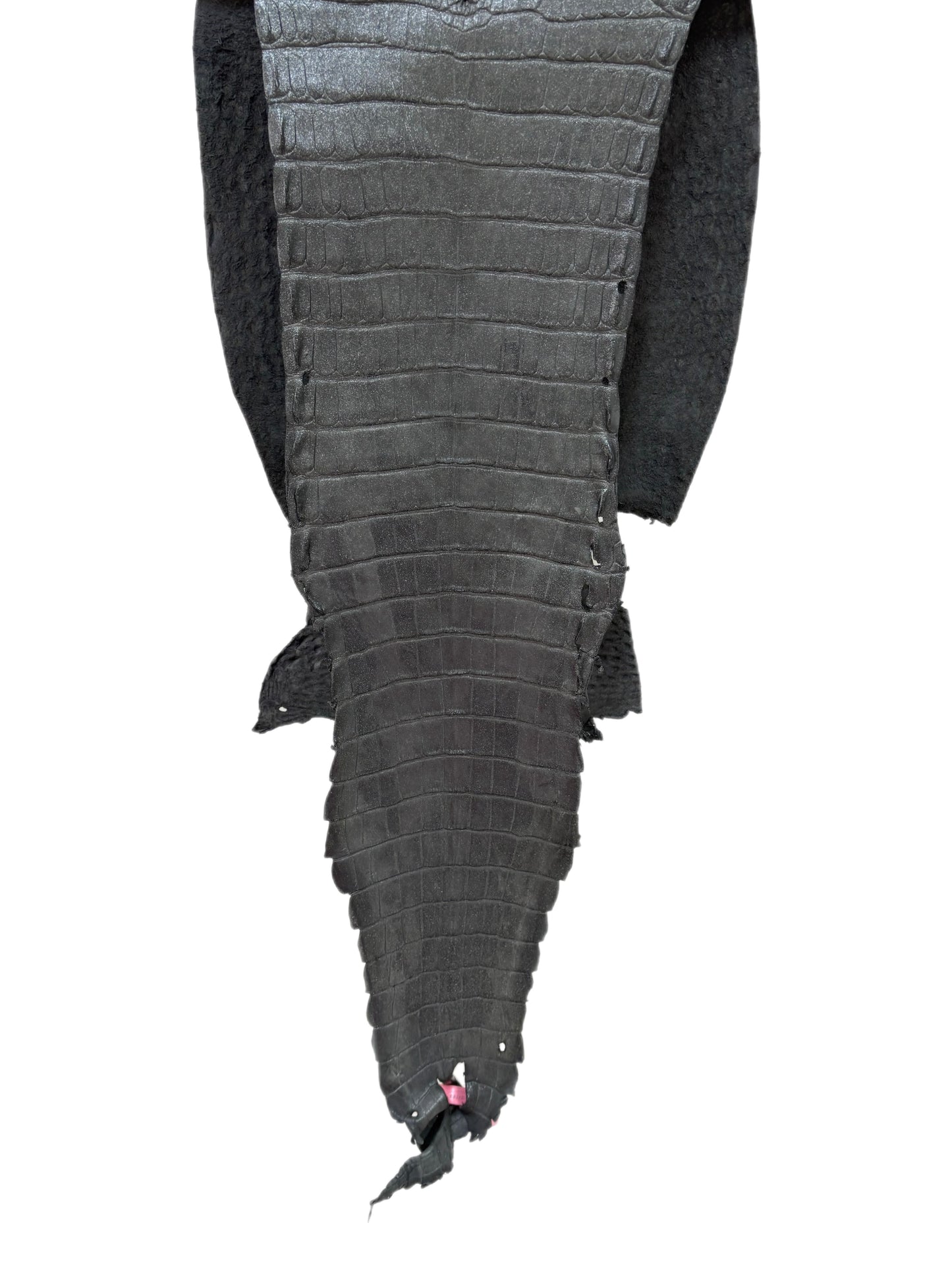 25 cm Grade 1/2 Gunmetal Matte Farm-Raised American Alligator Leather - Tag: FL21-0025106