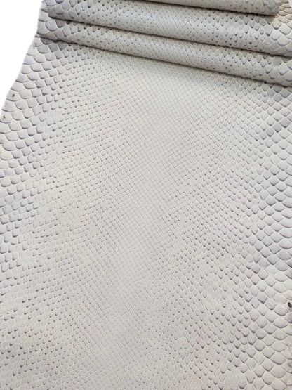 1.3 M Ivory Matte Front Cut Python Leather