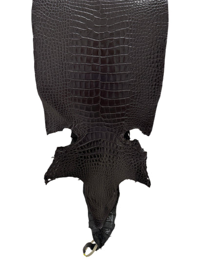 35 cm Grade 1/2 Black Millennium Wild American Alligator Leather - Tag: LA23-0050045