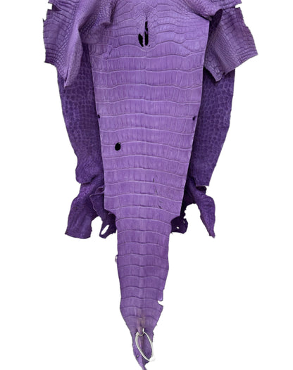 36 cm Grade 3/4 Lavender Jade Desert Wild American Alligator Leather - Tag: LA23-0024534