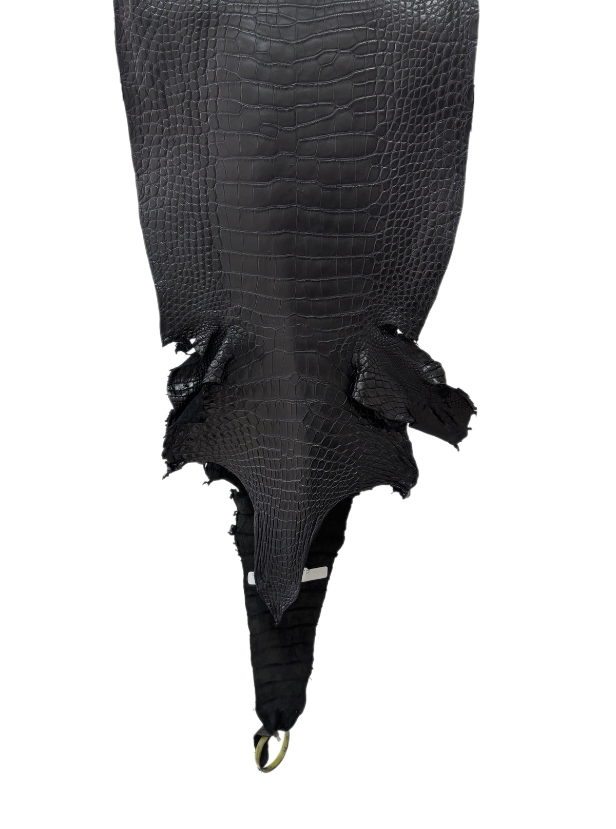 34 cm Grade 1/2 Black Matte Farm-Raised American Alligator Leather - Tag: LA25-0311111