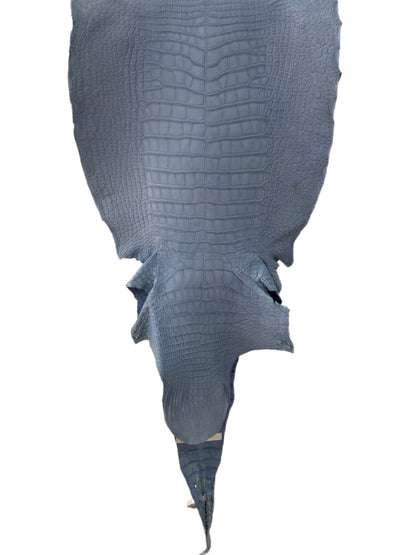 44 cm Grade 2/3 Carolina Blue Matte Wild American Alligator Leather - Tag: LA23-0007559