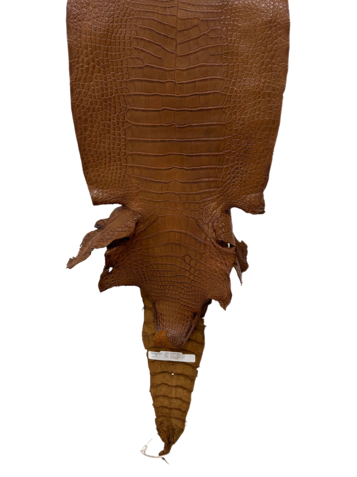 35 cm Grade 2/3 Kango Tabac Matte Wild American Alligator Leather - Tag: LA23-0050088