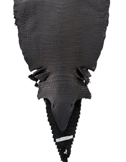 37 cm Grade 1/2 Black Matte Farm-Raised American Alligator Leather - Tag: FL18-0052119