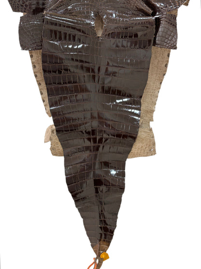 53 cm Grade 2/3 Sport Rust Brown Glazed Farm-Raised American Alligator Leather - Tag: FL14-0004079