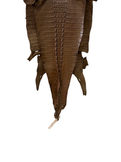 30 cm Grade 1/2 Mink Matte Farm-Raised American Alligator Hornback Leather - Tag: LA23-0377122