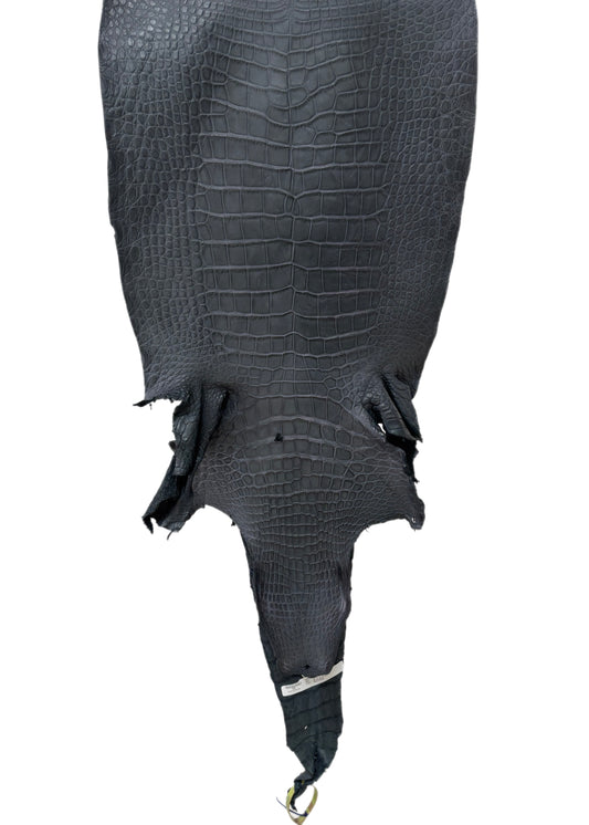 41 cm Grade 2/3 Blue Jean Matte Wild American Alligator Leather - Tag: LA25-0015244