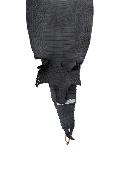 25 cm Grade 1 Serpentine Grey Matte Farm-Raised American Alligator Leather - Tag: FL21-0024601