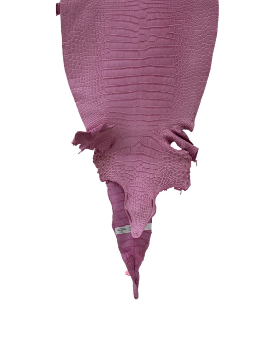 31 cm Grade 1/2 Cotton Candy Matte Farm-Raised American Alligator Leather - Tag: LA21-0328680