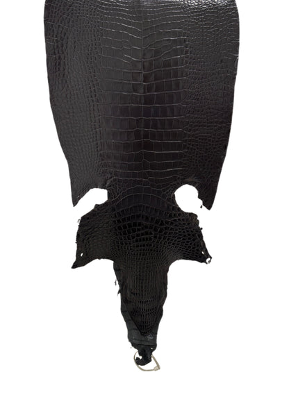 36 cm Grade 1/2 Black Millennium Wild American Alligator Leather - Tag: LA23-0034027
